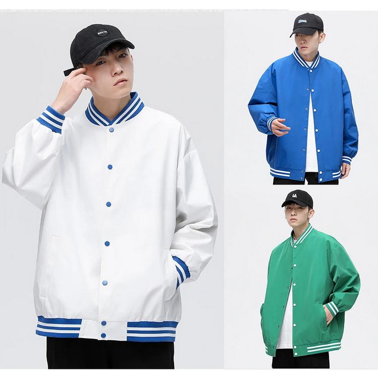 COACH スタジャン ブルー×ホワイト スタジャン ジャケット はおり コーチジャケット ジャージ スタジアム