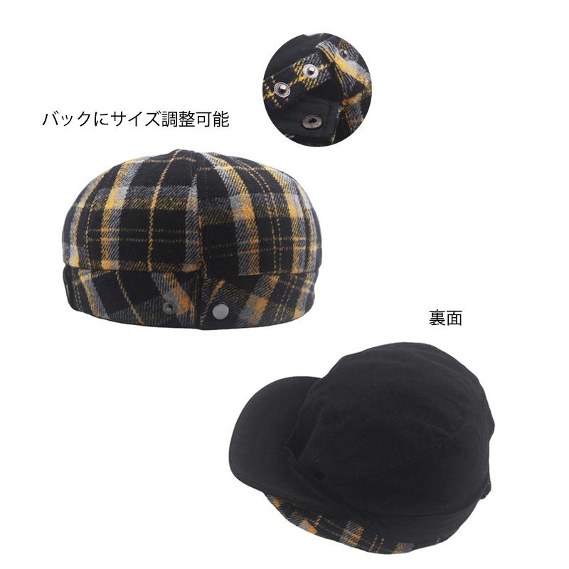 キャスケット レディース メンズ 帽子 チェック柄 ニュースボーイキャップ 小顔効果 深め 秋冬 防寒 母の日 ホワイトデー 2025 |  | 08