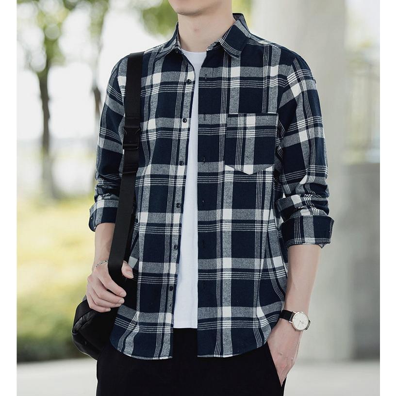 シャツ チェック柄 ネルシャツ トップス 長袖 カジュアルシャツ 30代