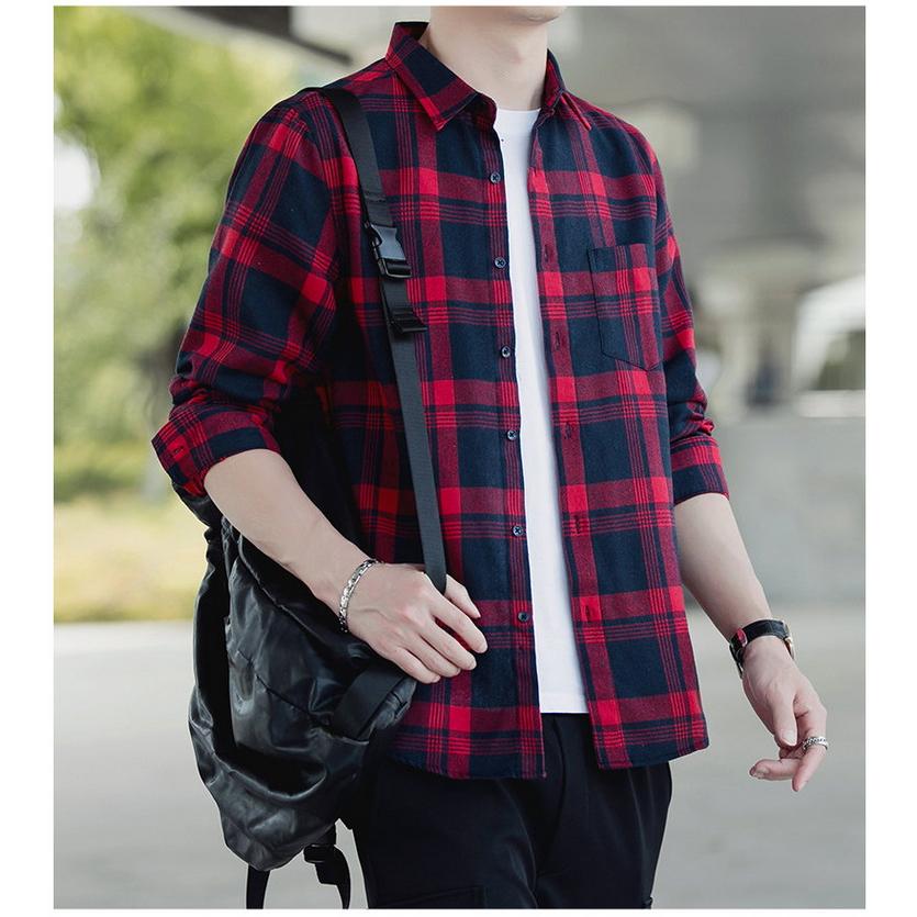 シャツ チェック柄 ネルシャツ トップス 長袖 カジュアルシャツ 30代