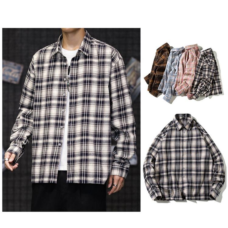 シャツ チェックシャツ メンズ レディース ネルシャツ トップス 長袖 カジュアルシャツ 秋服 秋物 父の日 |  | 05