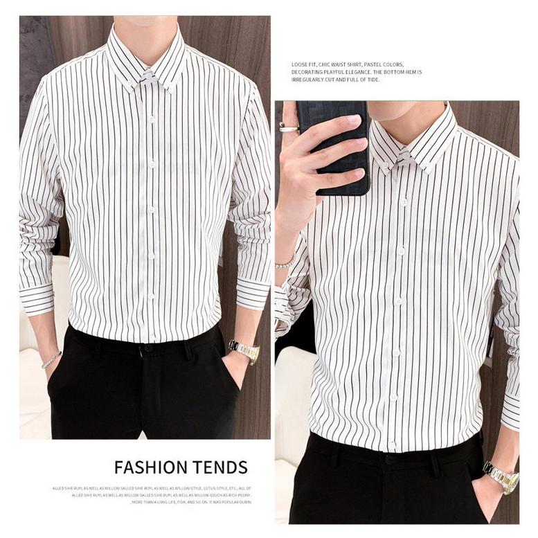 ストライプシャツ ボタンダウンシャツ カジュアルシャツ 長袖 シャツ