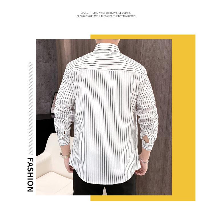 ストライプシャツ ボタンダウンシャツ カジュアルシャツ 長袖 シャツ