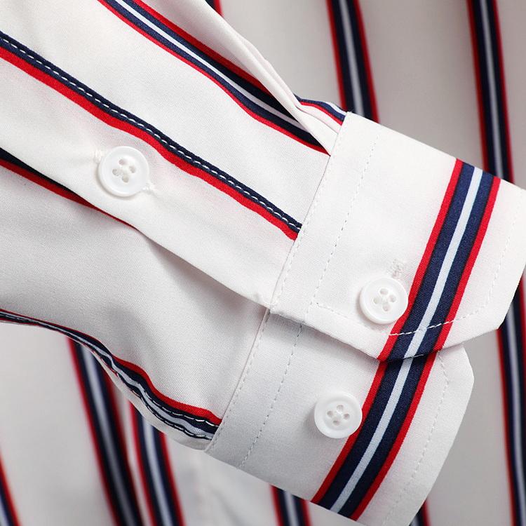 ストライプシャツ ボタンダウンシャツ カジュアルシャツ 長袖 シャツ