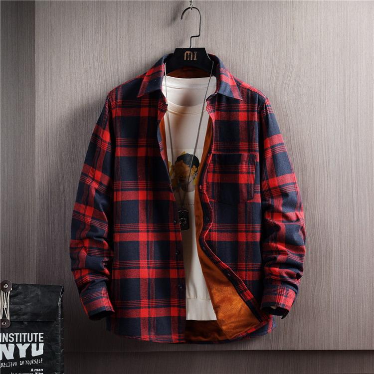 シャツ メンズ 裏起毛 裏ボア チェックシャツ ネルシャツ カジュアル