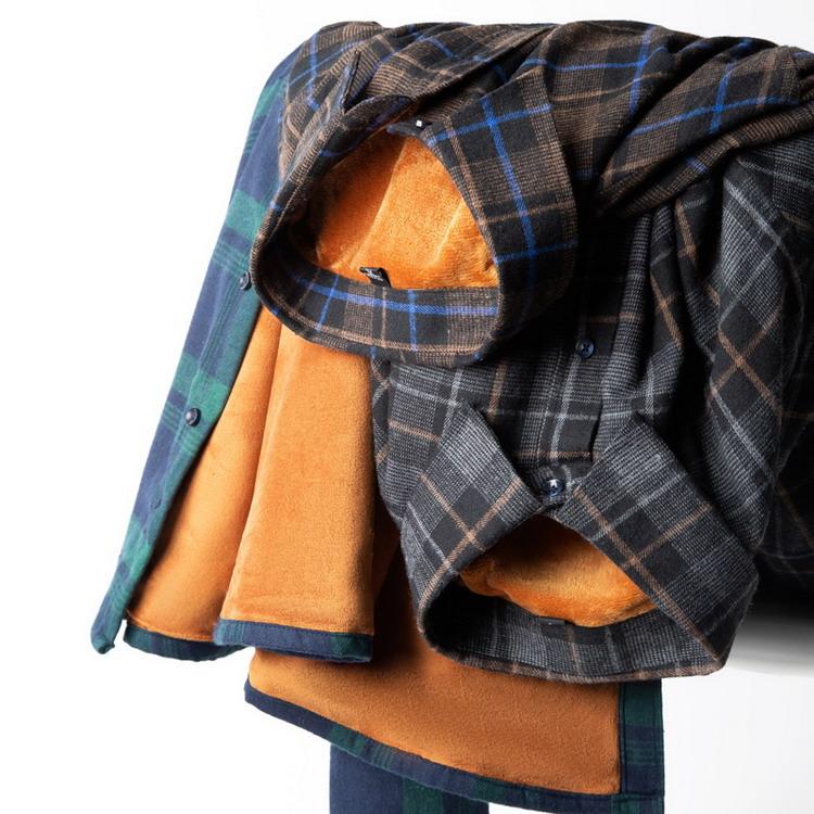 ネルシャツ メンズ 裏起毛 裏ボア チェックシャツ カジュアルシャツ トップス 長袖 シャツ 暖かい 防寒 秋冬 |  | 07