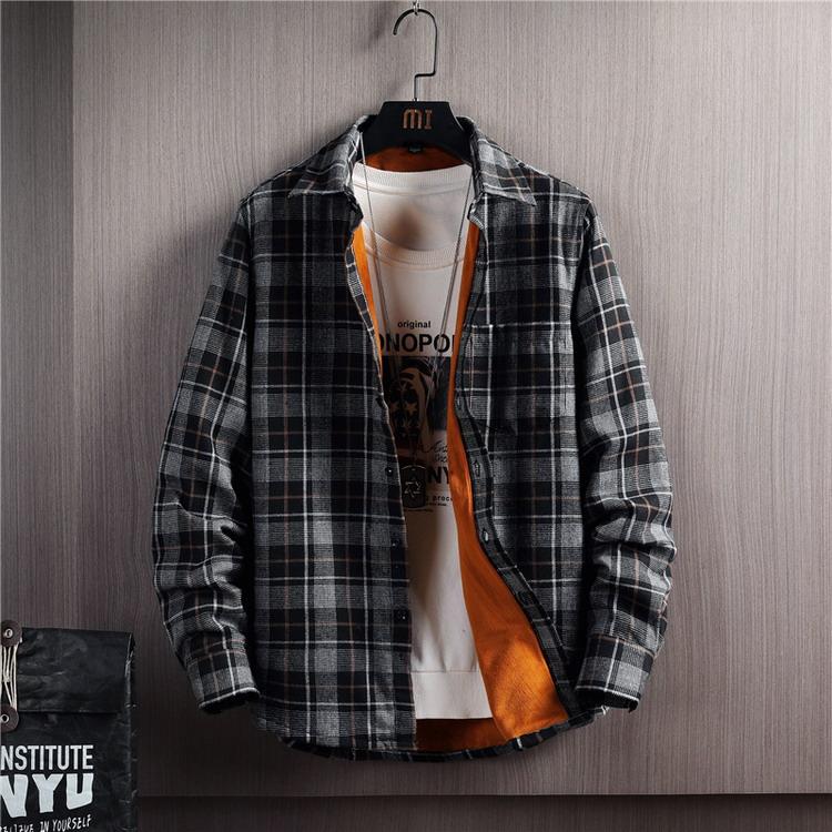 ネルシャツ メンズ 裏起毛 裏ボア チェックシャツ カジュアルシャツ トップス 長袖 シャツ 暖かい 防寒 秋冬 |  | 08