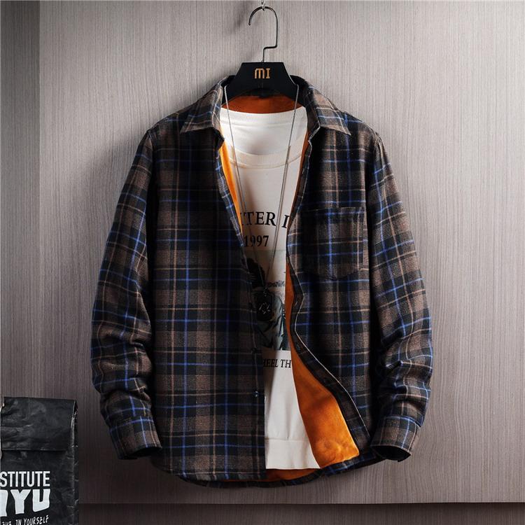 ネルシャツ メンズ 裏起毛 裏ボア チェックシャツ カジュアルシャツ トップス 長袖 シャツ 暖かい 防寒 秋冬 |  | 09