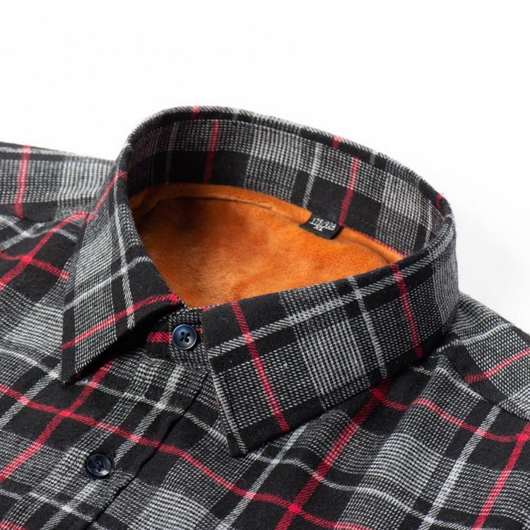 ネルシャツ メンズ 裏起毛 裏ボア チェックシャツ カジュアルシャツ トップス 長袖 シャツ 暖かい 防寒 秋冬 |  | 12