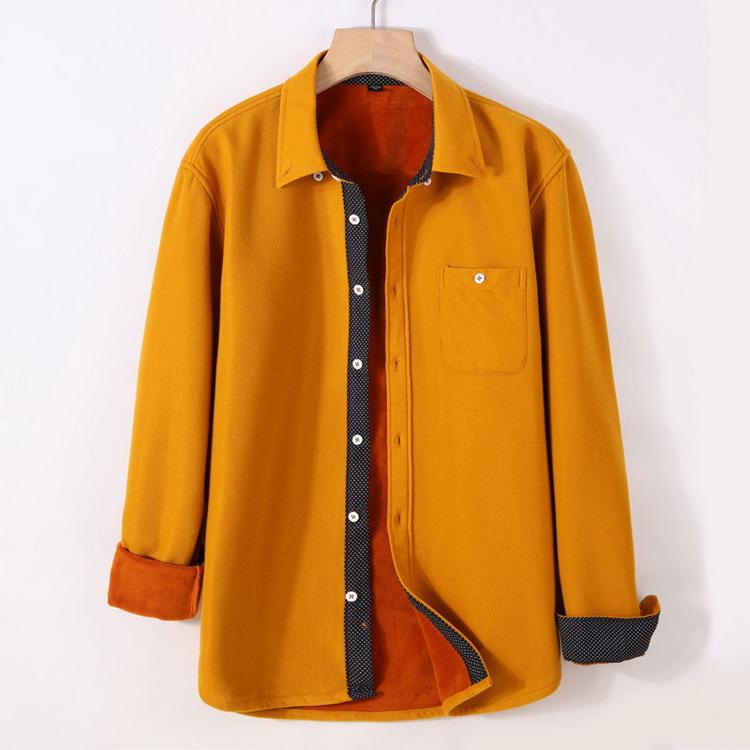 コーデュロイシャツ メンズ 裏起毛 裏ボア ボタンダウンシャツ カジュアルシャツ トップス 長袖 シャツ 暖かい 防寒 秋冬 |  | 13