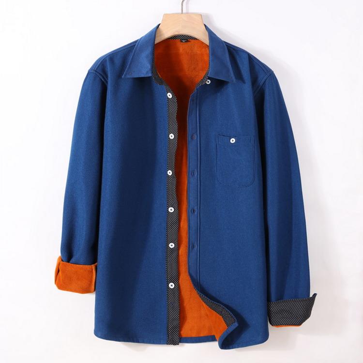 コーデュロイシャツ メンズ 裏起毛 裏ボア ボタンダウンシャツ カジュアルシャツ トップス 長袖 シャツ 暖かい 防寒 秋冬 |  | 14