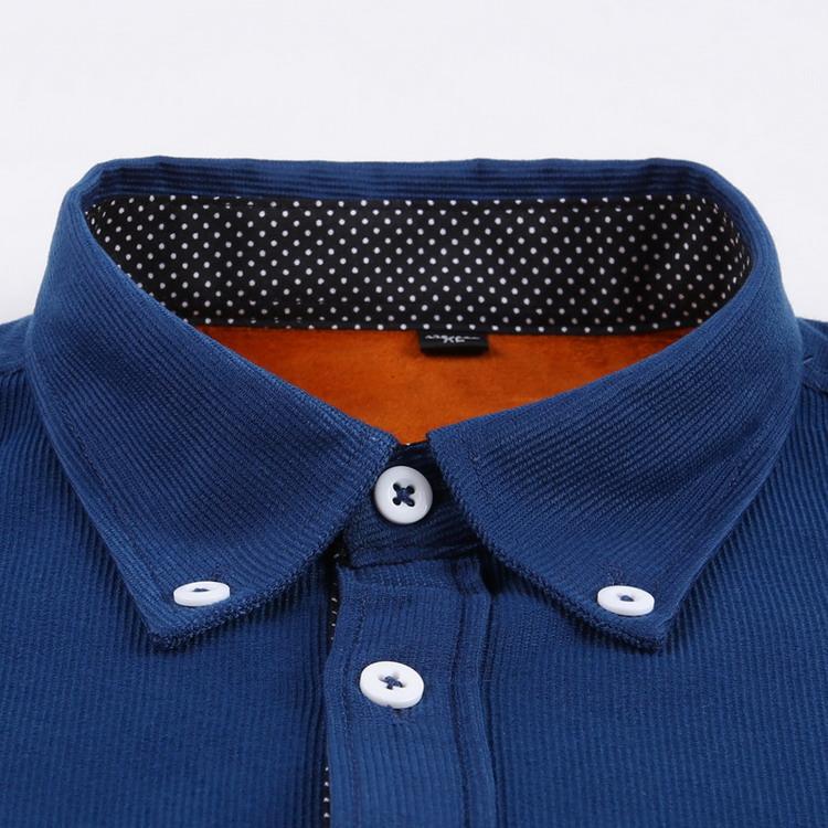 コーデュロイシャツ メンズ 裏起毛 裏ボア ボタンダウンシャツ カジュアルシャツ トップス 長袖 シャツ 暖かい 防寒 秋冬 |  | 15