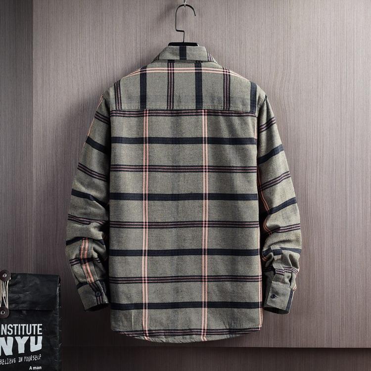 シャツ 裏ボア ボーダー柄シャツ カジュアルシャツ 裏起毛シャツ 