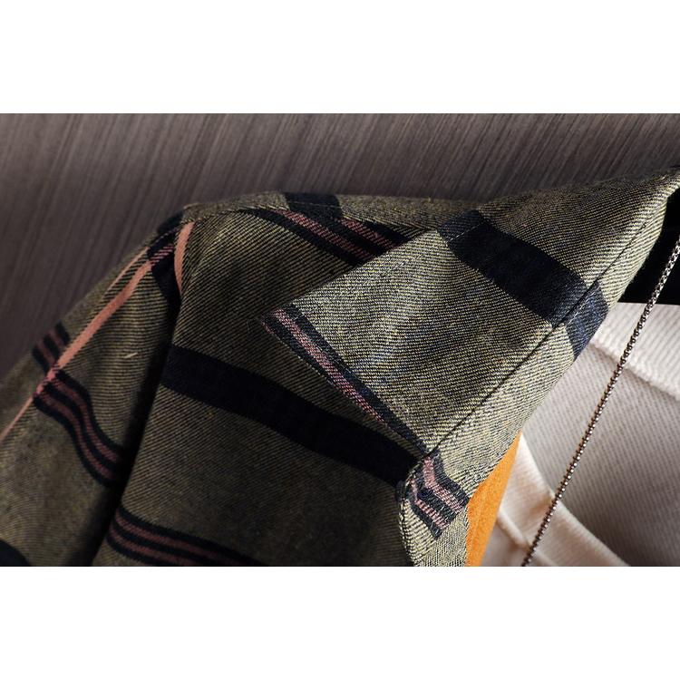 シャツ 裏ボア ボーダー柄シャツ カジュアルシャツ 裏起毛シャツ