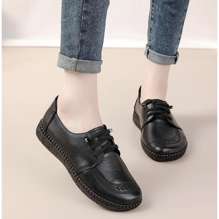 ORSOO mica ブラック 牛革 フラットシューズ 24.5 ORSOO mica | ORSOO