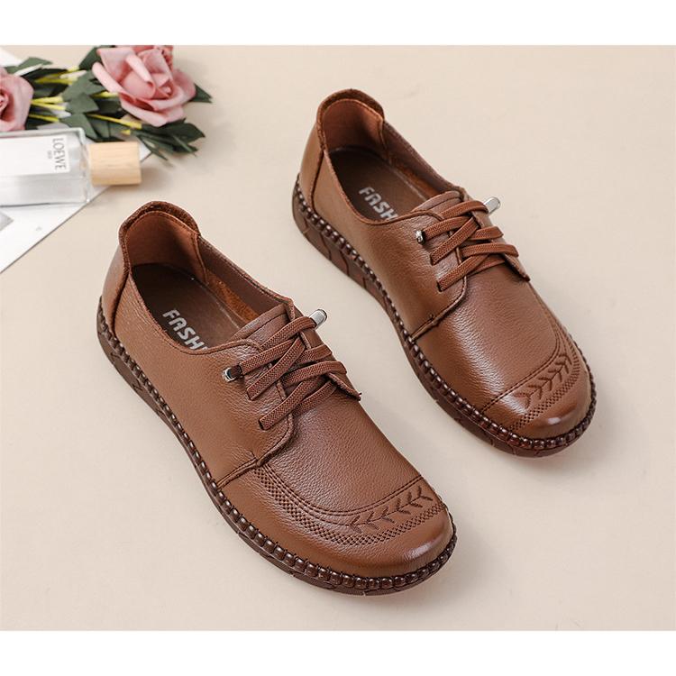 デッキシューズ レディース 牛革 本革 ぺたんこ やわらか フラット