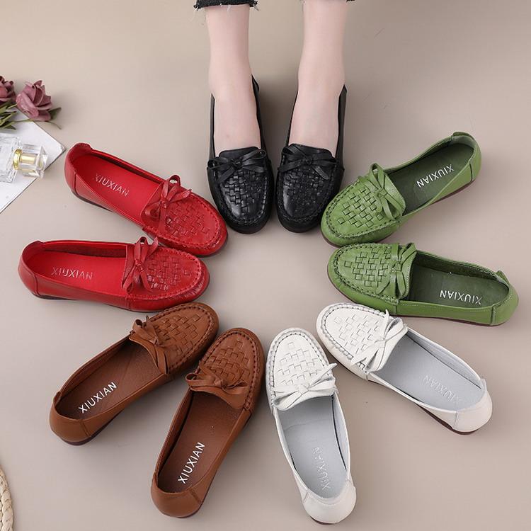 バレエシューズ レディース 牛革 本革 シューズ 革靴 フラットシューズ