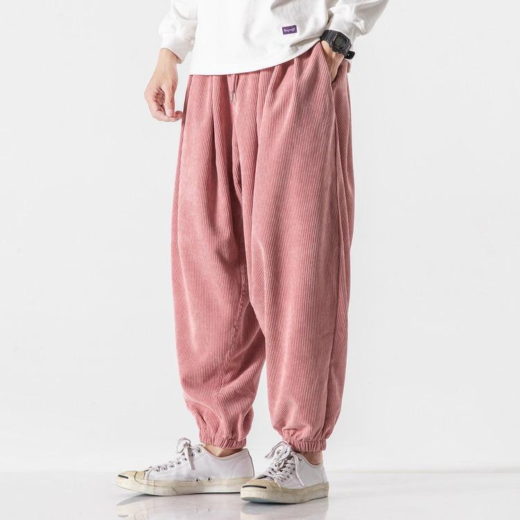 サルエルパンツ メンズ コーデュロイ 春服 春物 ウェストゴム イージー