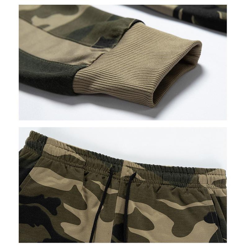 メンズ スウェット上下セット ジャージ 上下 迷彩柄 パーカー+ジョガーパンツ セットアップ 秋服 秋物 |  | 14