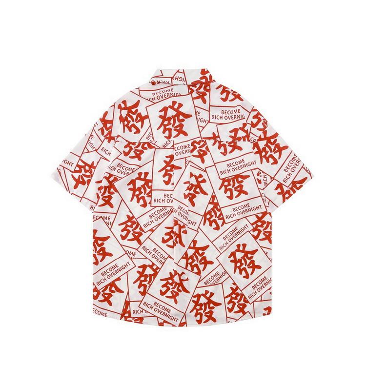 カジュアルシャツ メンズ 面白い シャツ 発 総柄シャツ アロハシャツ