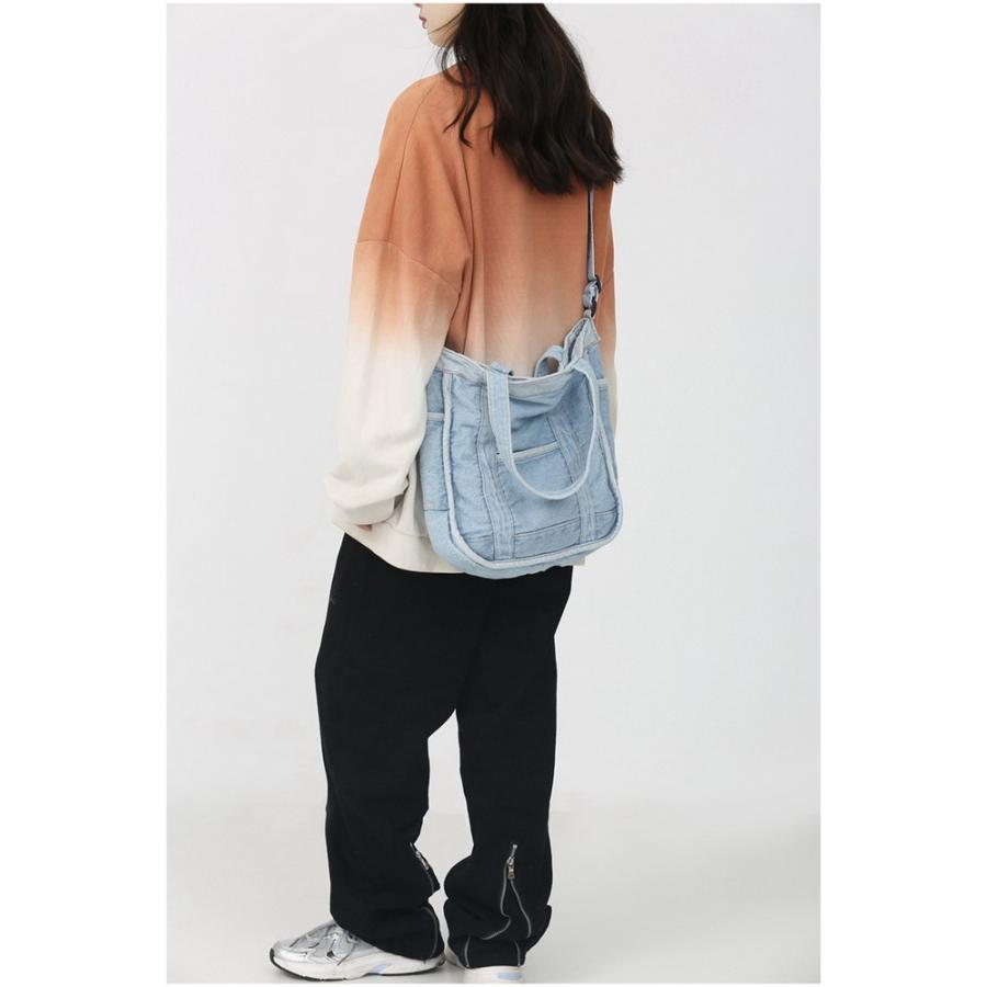 トートバッグ ショルダーバッグ デニム 2wayバッグ 大容量 カバン 鞄