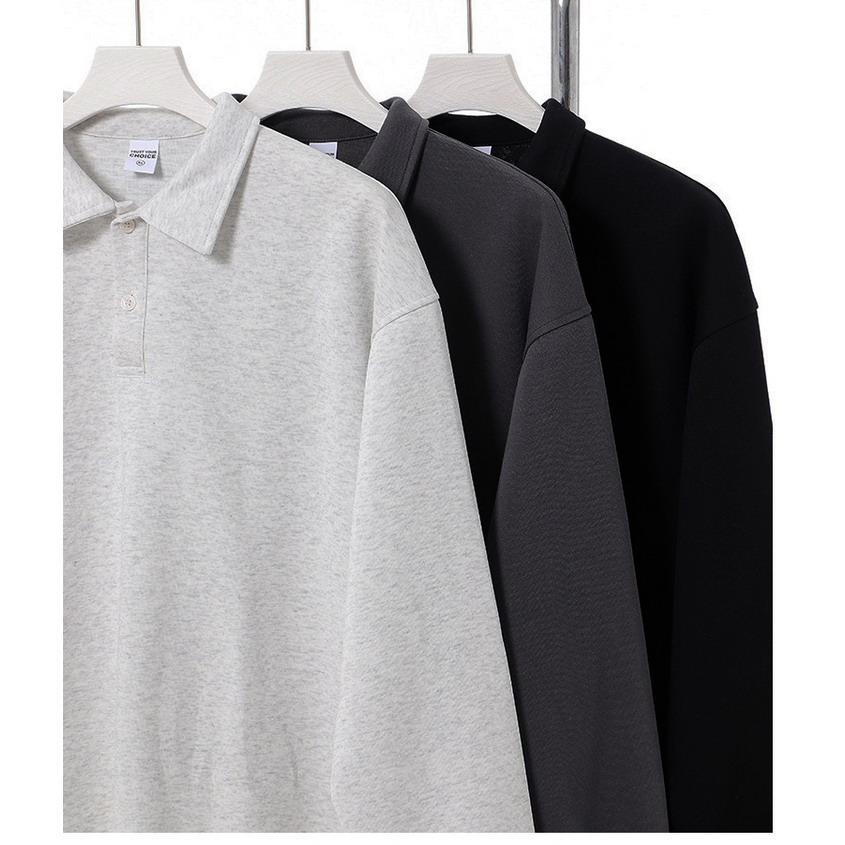 ポロシャツ メンズ 長袖 polo トップス 長袖ポロ 春服 無地 コットン