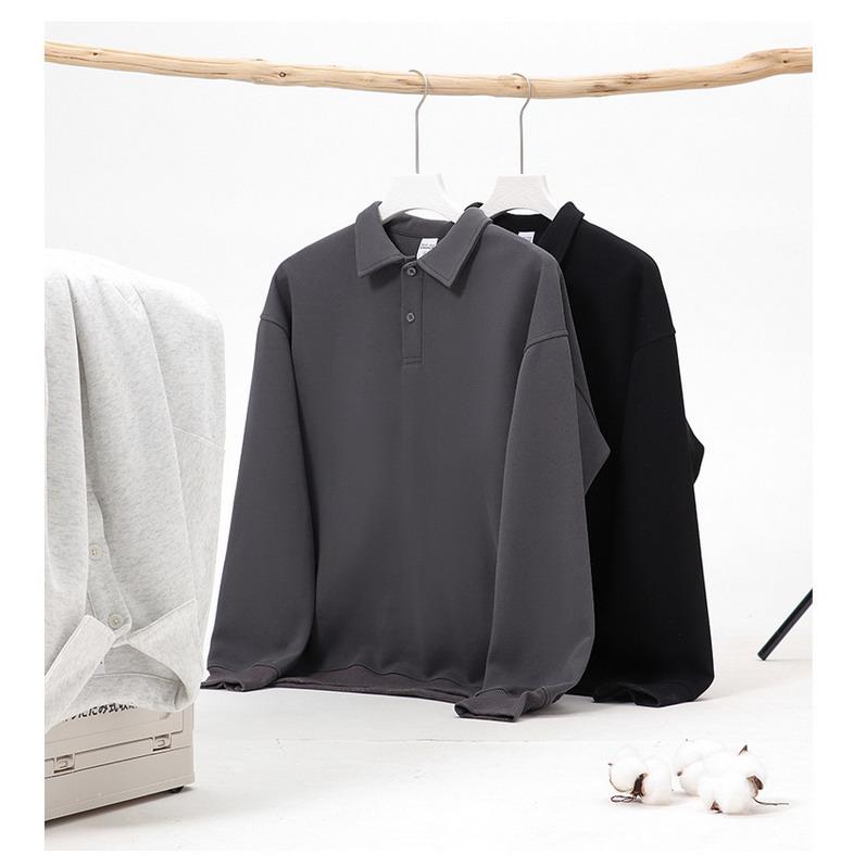 ポロシャツ メンズ 長袖 polo トップス 長袖ポロ 春服 無地 コットン