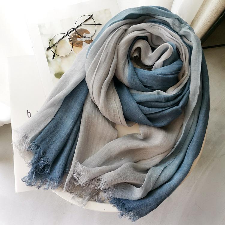ストール 大判 グラデーション/ストライプ マフラー 肩掛け ひざ掛け