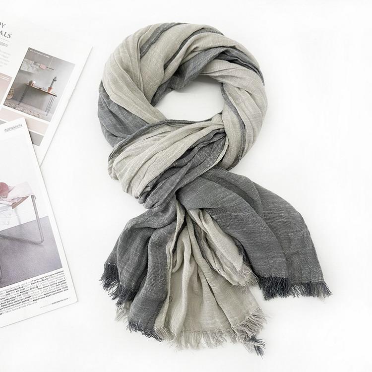 Drawer モヘヤ混 シルク 【美品】 ストライプ マフラー バイカラー マフラー ストール バイカラーマフラー ユニセックス レディース