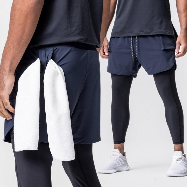 タイツ ハーフパンツ付き メンズ フィットネス トレーニング