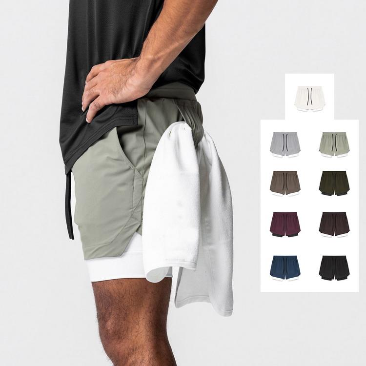 ハーフパンツ メッシュタイツ付き ショートパンツ フィットネス