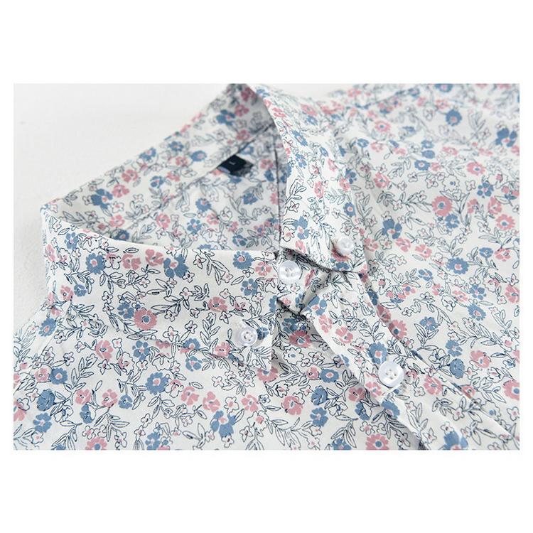 花柄シャツ ボタンダウンシャツ カジュアルシャツ トップス 半袖