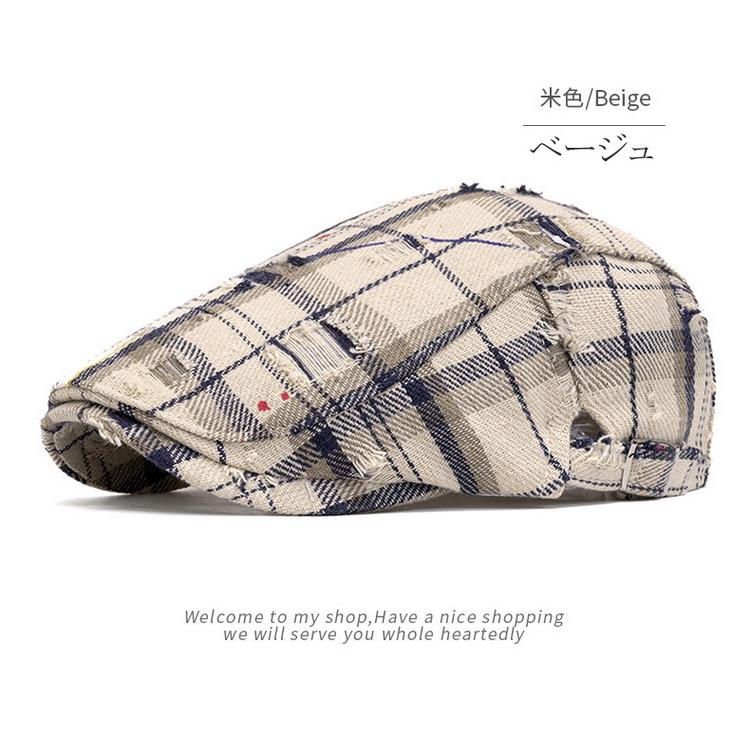 帽子 メンズ ハンチング/キャスケット帽 カジュアル チェック柄 カスケット ニュースボーイキャップ 春夏秋 |  | 17