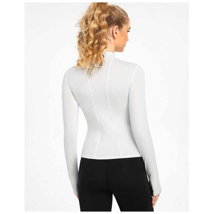 トップス レディース スポーツウェア 加圧 指穴袖 引き締め ヨガ