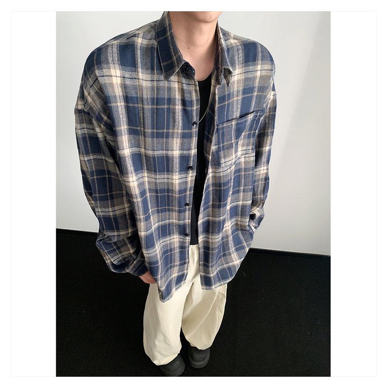 ネルシャツ 秋冬 チェックシャツ 長袖 シャツ カジュアルシャツ