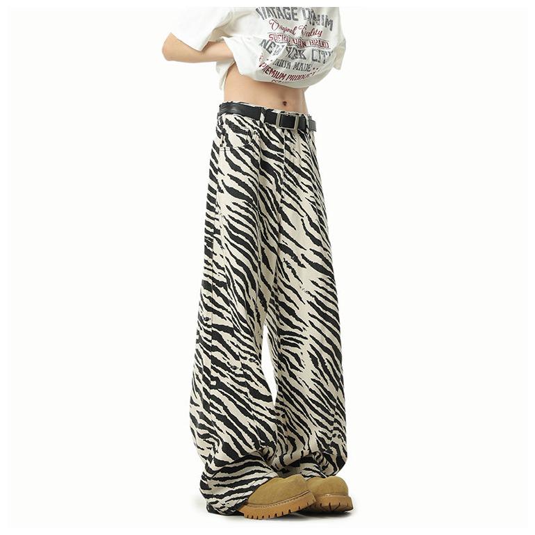 メンズ 柄ロングパンツ Shagadelic White シャガデリックホワイト ワイドパンツ メンズ ゼブラ柄 バギーパンツ ロングパンツ ボトムス