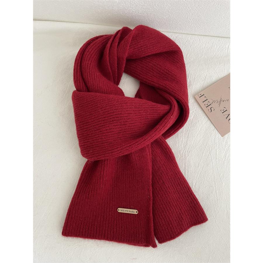 マフラー 100%ウール ニットマフラー 無地 秋冬 防寒 レディース メンズ |  | 24