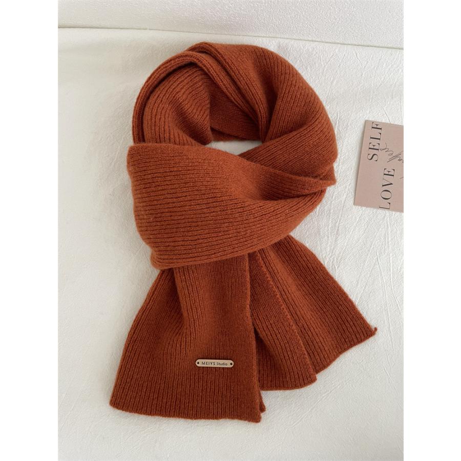 マフラー 100%ウール ニットマフラー 無地 秋冬 防寒 レディース メンズ |  | 25