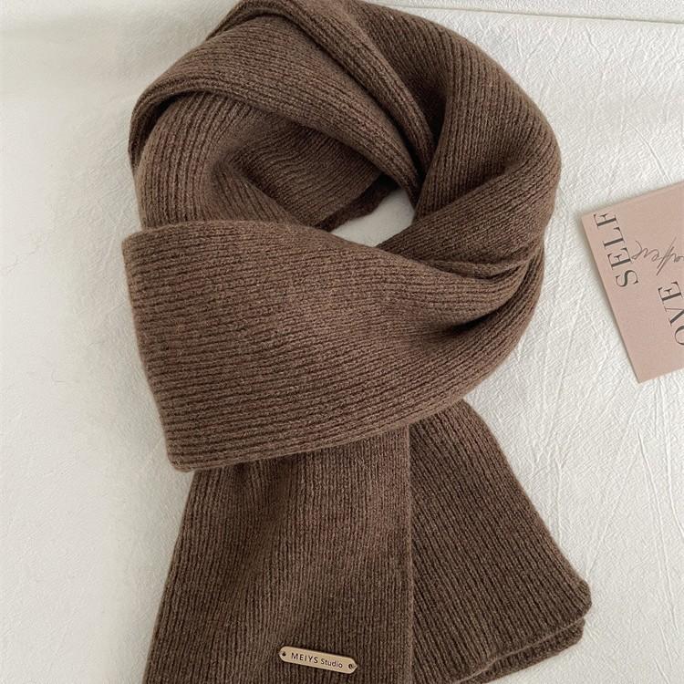 マフラー 100%ウール ニットマフラー 無地 秋冬 防寒 レディース メンズ |  | 15