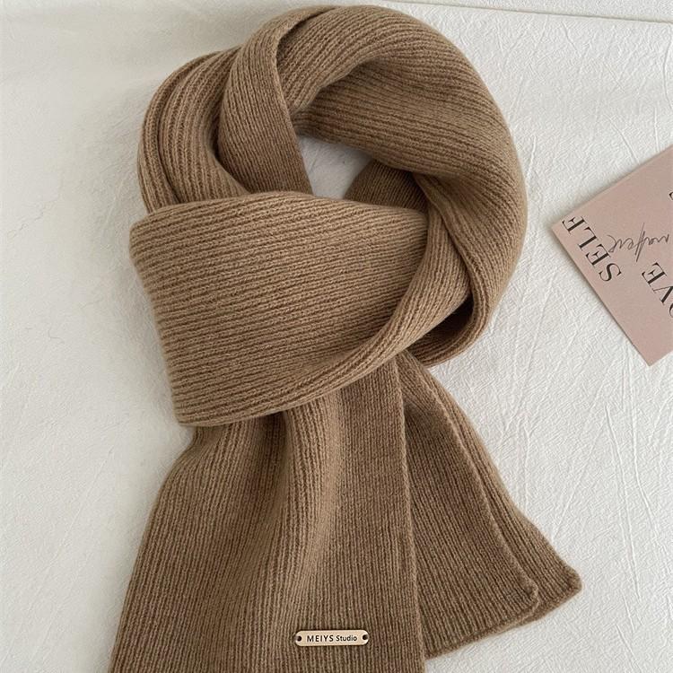 マフラー 100%ウール ニットマフラー 無地 秋冬 防寒 レディース メンズ |  | 16