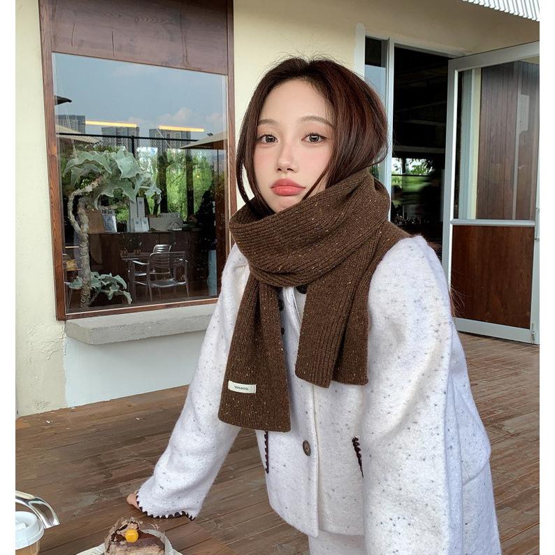 マフラー 100%メリノウール あたたか ニットマフラー 秋冬 防寒