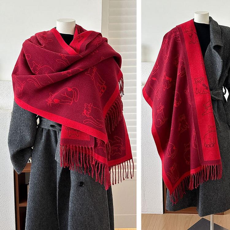 ストール 秋冬 あたたか マフラー 柔らかい リバーシブル ひざ掛け