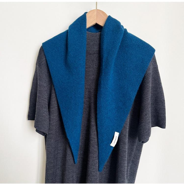 トライアングルストール 100％ウール バンダナ 柔らかい ニット