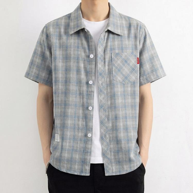 チェックシャツ 半袖 ネルシャツ カジュアルシャツ トップス 夏服