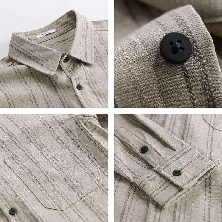 ストライプシャツ カジュアルシャツ メンズ シャツ トップス 秋服 秋物 長袖 30代 40代 50代 ファッション |  | 16