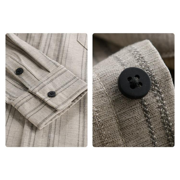 ストライプシャツ カジュアルシャツ メンズ シャツ トップス 秋服 秋物 長袖 30代 40代 50代 ファッション |  | 18