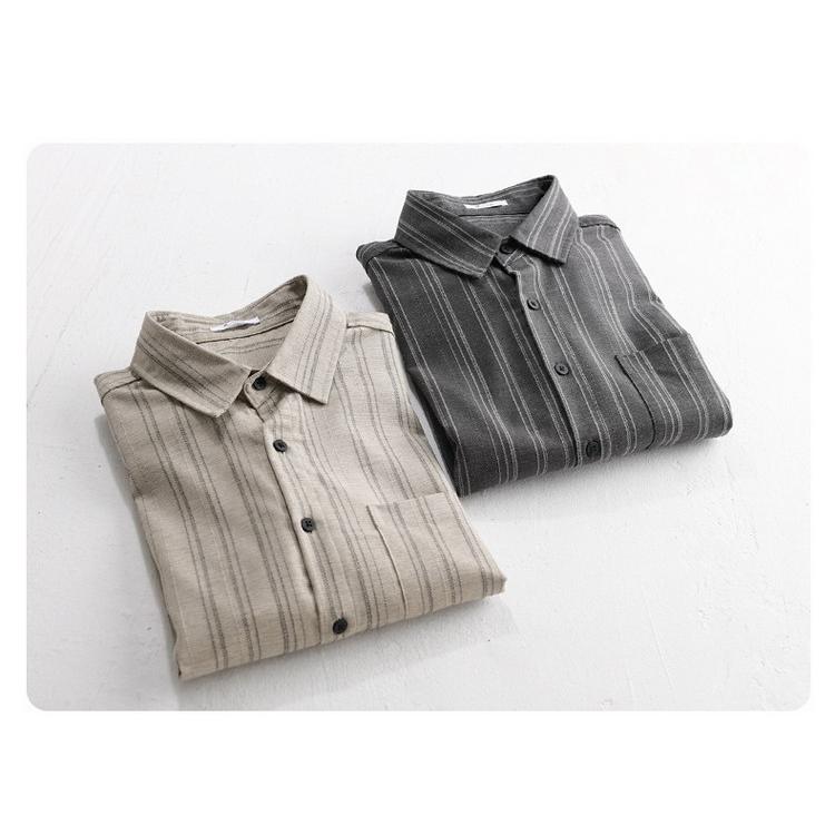 ストライプシャツ カジュアルシャツ メンズ シャツ トップス 秋服 秋物 長袖 30代 40代 50代 ファッション |  | 05