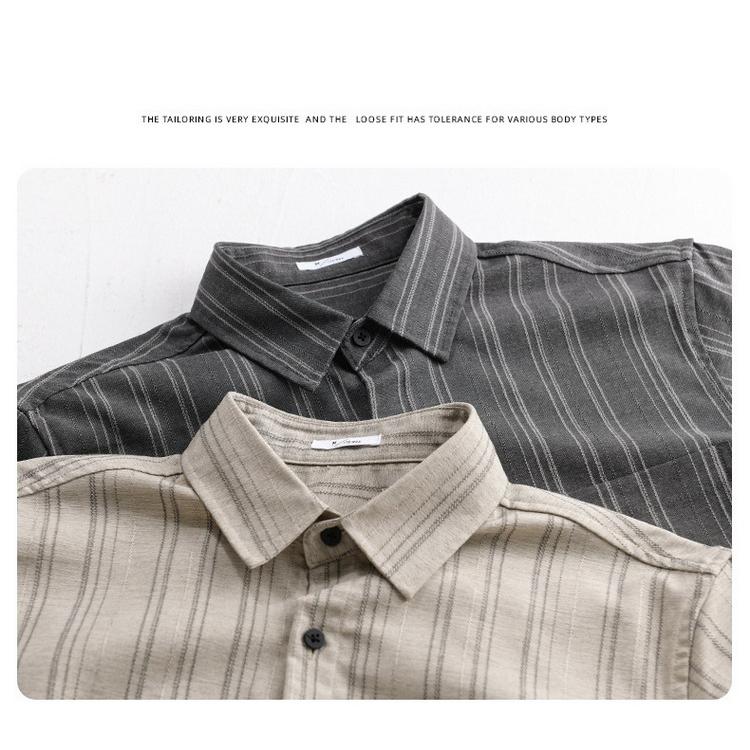 ストライプシャツ カジュアルシャツ メンズ シャツ トップス 秋服 秋物 長袖 30代 40代 50代 ファッション |  | 06