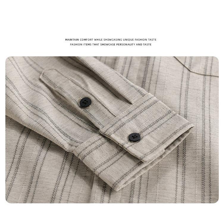 ストライプシャツ カジュアルシャツ メンズ シャツ トップス 秋服 秋物 長袖 30代 40代 50代 ファッション |  | 07