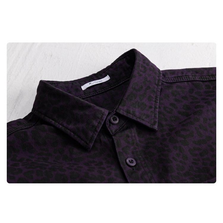 シャツ レオパード柄 100％綿 秋服 秋物 カジュアルシャツ きれいめ コットンシャツ トップス 長袖 メンズ |  | 14
